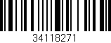 Código de barras (EAN, GTIN, SKU, ISBN): '34118271'