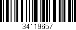 Código de barras (EAN, GTIN, SKU, ISBN): '34119657'