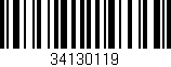 Código de barras (EAN, GTIN, SKU, ISBN): '34130119'