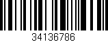 Código de barras (EAN, GTIN, SKU, ISBN): '34136786'