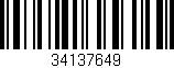 Código de barras (EAN, GTIN, SKU, ISBN): '34137649'