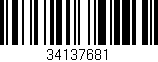 Código de barras (EAN, GTIN, SKU, ISBN): '34137681'