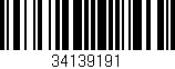 Código de barras (EAN, GTIN, SKU, ISBN): '34139191'