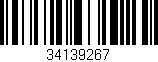 Código de barras (EAN, GTIN, SKU, ISBN): '34139267'