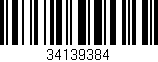 Código de barras (EAN, GTIN, SKU, ISBN): '34139384'