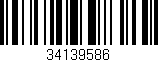 Código de barras (EAN, GTIN, SKU, ISBN): '34139586'