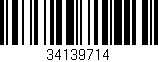 Código de barras (EAN, GTIN, SKU, ISBN): '34139714'