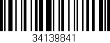 Código de barras (EAN, GTIN, SKU, ISBN): '34139841'