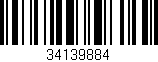 Código de barras (EAN, GTIN, SKU, ISBN): '34139884'