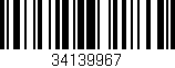 Código de barras (EAN, GTIN, SKU, ISBN): '34139967'