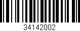 Código de barras (EAN, GTIN, SKU, ISBN): '34142002'