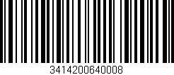 Código de barras (EAN, GTIN, SKU, ISBN): '3414200640008'
