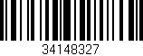 Código de barras (EAN, GTIN, SKU, ISBN): '34148327'