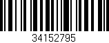 Código de barras (EAN, GTIN, SKU, ISBN): '34152795'