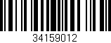 Código de barras (EAN, GTIN, SKU, ISBN): '34159012'