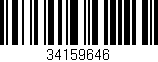 Código de barras (EAN, GTIN, SKU, ISBN): '34159646'