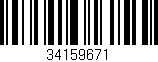 Código de barras (EAN, GTIN, SKU, ISBN): '34159671'