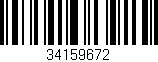 Código de barras (EAN, GTIN, SKU, ISBN): '34159672'