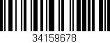 Código de barras (EAN, GTIN, SKU, ISBN): '34159678'
