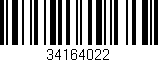 Código de barras (EAN, GTIN, SKU, ISBN): '34164022'