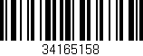 Código de barras (EAN, GTIN, SKU, ISBN): '34165158'