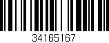 Código de barras (EAN, GTIN, SKU, ISBN): '34165167'
