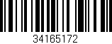 Código de barras (EAN, GTIN, SKU, ISBN): '34165172'