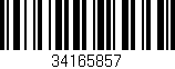 Código de barras (EAN, GTIN, SKU, ISBN): '34165857'