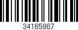 Código de barras (EAN, GTIN, SKU, ISBN): '34165867'