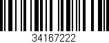 Código de barras (EAN, GTIN, SKU, ISBN): '34167222'