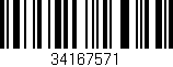 Código de barras (EAN, GTIN, SKU, ISBN): '34167571'