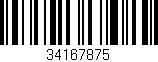 Código de barras (EAN, GTIN, SKU, ISBN): '34167875'