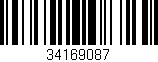Código de barras (EAN, GTIN, SKU, ISBN): '34169087'