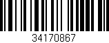 Código de barras (EAN, GTIN, SKU, ISBN): '34170867'