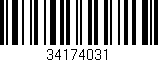 Código de barras (EAN, GTIN, SKU, ISBN): '34174031'