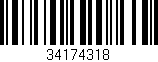 Código de barras (EAN, GTIN, SKU, ISBN): '34174318'