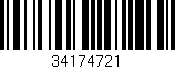 Código de barras (EAN, GTIN, SKU, ISBN): '34174721'