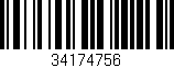 Código de barras (EAN, GTIN, SKU, ISBN): '34174756'