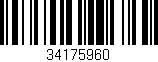Código de barras (EAN, GTIN, SKU, ISBN): '34175960'