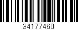 Código de barras (EAN, GTIN, SKU, ISBN): '34177460'