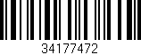 Código de barras (EAN, GTIN, SKU, ISBN): '34177472'