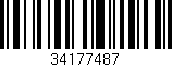 Código de barras (EAN, GTIN, SKU, ISBN): '34177487'