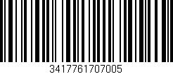 Código de barras (EAN, GTIN, SKU, ISBN): '3417761707005'