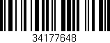 Código de barras (EAN, GTIN, SKU, ISBN): '34177648'
