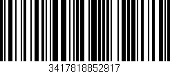 Código de barras (EAN, GTIN, SKU, ISBN): '3417818852917'