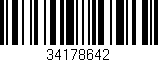 Código de barras (EAN, GTIN, SKU, ISBN): '34178642'