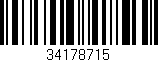 Código de barras (EAN, GTIN, SKU, ISBN): '34178715'