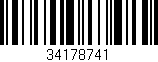 Código de barras (EAN, GTIN, SKU, ISBN): '34178741'