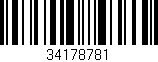 Código de barras (EAN, GTIN, SKU, ISBN): '34178781'