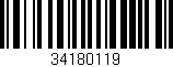 Código de barras (EAN, GTIN, SKU, ISBN): '34180119'